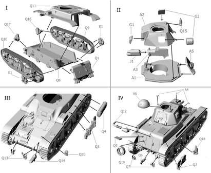 FTF PL1939-078 - Renault&nbsp;R-35&nbsp;Light Tank Early&nbsp;version - 1:72