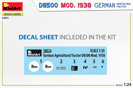 MiniArt 24001 - German Agricultural Tractor D8500 Mod. 1938 - 1:24