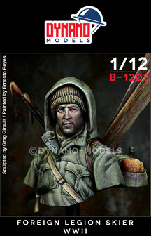 Dynamo Models  B-1203 - Bust - Foreign Legion Skier WWII - 1:12