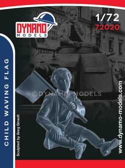 Dynamo Models  72020 - Child Waving Flag - 1:72