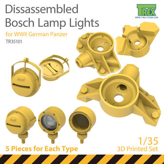 TR35101 - Dissassembled Bosch Lamp Lights for WWII German Panzer - 1:35 - [T-Rex Studio]