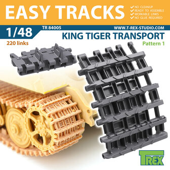 TR84005 - King Tiger Transport Tracks Pattern 1 - 1:48 - [T-Rex Studio] 