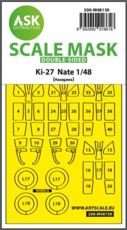 ASK 200-M48130 - Ki-27 Nate double-sided express mask for Hasegawa - 1:48