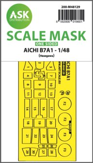 ASK 200-M48129 - AICHI B7A1 one-sided express mask for Hasegawa - 1:48