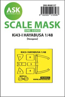 ASK 200-M48127 - Ki-43-I Hayabusa one-sided express mask, self-adhesive and pre-cutted for Hasegawa - 1:48