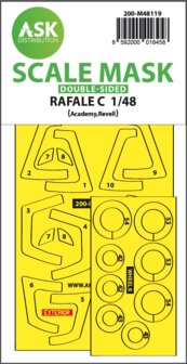 ASK 200-M48119 - Rafale C double-sided express mask, self-adhesive and pre-cutted for Academy - 1:48