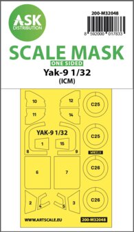 ASK 200-M32048 - Yak-9 one-sided mask for ICM - 1:32