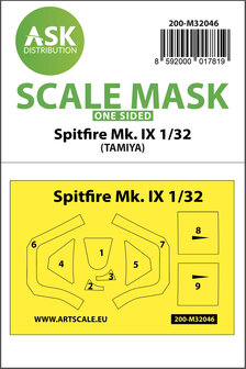 ASK 200-M32046 - Spitfire Mk.IX one-sided masks for Tamiya - 1:32
