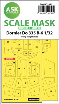 ASK 200-M32036 - Dornier Do 335B-6 double-sided mask for HK Models - 1:32