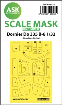 ASK 200-M32035 - Dornier Do 335B-6 one-sided mask for HK Models - 1:32