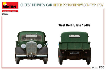 MiniArt 38046 - Cheese Delivery Car Liefer Pritschenwagen Typ 170V - 1:35