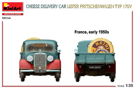 MiniArt 38046 - Cheese Delivery Car Liefer Pritschenwagen Typ 170V - 1:35