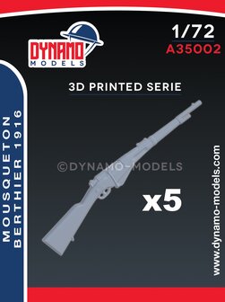 Dynamo Models  A35002 - Mousqueton Berthier 1916 (Set of 5 Guns) - 1:35