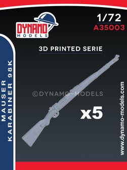 Dynamo Models  A35003 - Mauser Karabiner 98K (Set of 5 Guns) - 1:35