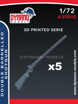 Dynamo Models  A35010 - Double Barrelled Shotgun (Set of 5 Guns) - 1:35