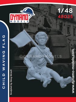 Dynamo Models  48035 - Child Waving Flag - 1:48