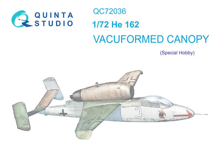 Quinta Studio QC72036 - He 162 vacuumed clear canopy (for Special Hobby kit) - 1:72