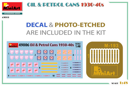 MiniArt 49006 - Oil &amp; Petrol Cans 1930-40s - 1:48