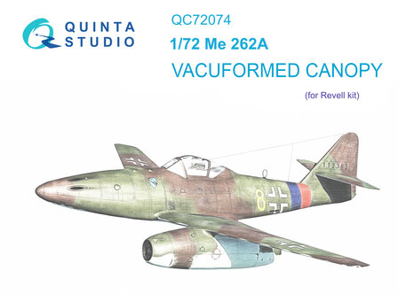 Quinta Studio QC72074 - Me-262A vacuumed clear canopy (for Revell kit) - 1:72