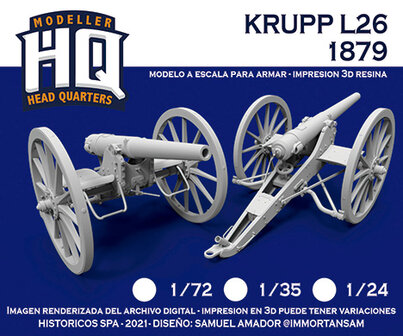 HQ24001 - Krupp L26 1879 - 1:24 - [HQ - Modeller`s Head Quarters]