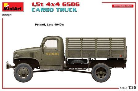 MiniArt 38064 - 1,5t 4&times;4 G506 Cargo Truck - 1:35