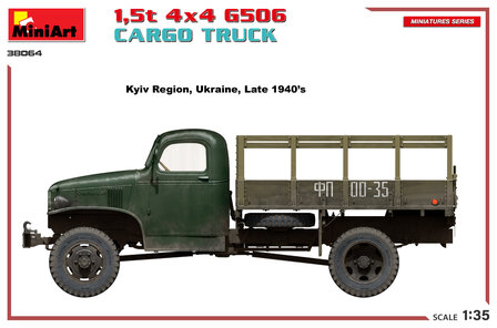 MiniArt 38064 - 1,5t 4&times;4 G506 Cargo Truck - 1:35