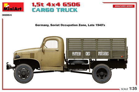 MiniArt 38064 - 1,5t 4&times;4 G506 Cargo Truck - 1:35