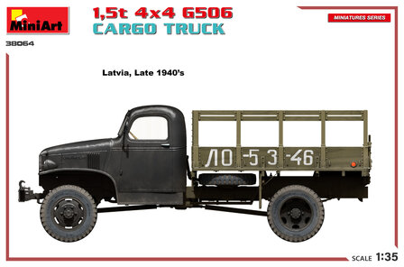 MiniArt 38064 - 1,5t 4&times;4 G506 Cargo Truck - 1:35