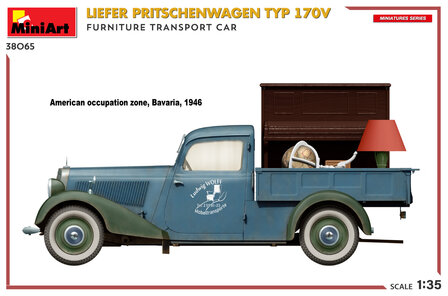 MiniArt 38065 - Liefer Pritschenwagen TYP 170V. Furniture Transport Car - 1:35