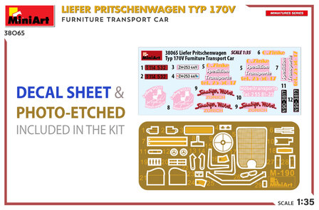 MiniArt 38065 - Liefer Pritschenwagen TYP 170V. Furniture Transport Car - 1:35