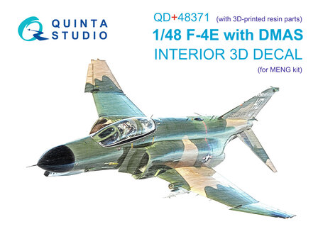 Quinta Studio QD+48371 - F-4E with DMAS 3D-Printed &amp; coloured Interior on decal paper (for Meng kit)(with 3D-printed resin parts) - 1:48