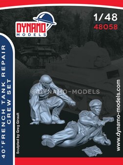 Dynamo Models  48058 - 40 - French Tank Repair Crew Set - 1:48