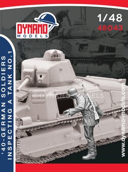 Dynamo Models  48043 - &#039;40 - German Infantry Inspecting a Tank No. 1 - 1:48