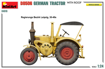 MiniArt 24010 - German Tractor D8506 With Roof - 1:24