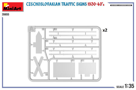 MiniArt 35655 - Czechoslovakian Traffic Signs 1930-40&rsquo;s - 1:35