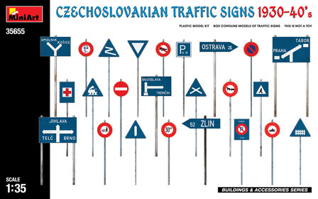 MiniArt 35655 - Czechoslovakian Traffic Signs 1930-40&rsquo;s - 1:35