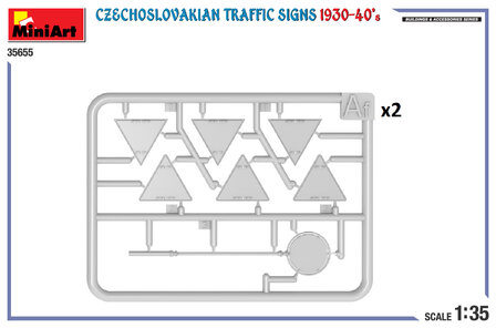 MiniArt 35655 - Czechoslovakian Traffic Signs 1930-40&rsquo;s - 1:35