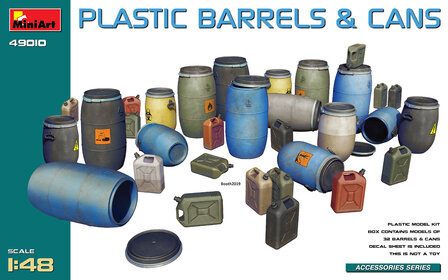 MiniArt 49010 - Plastic Barrels &amp; Cans - 1:48