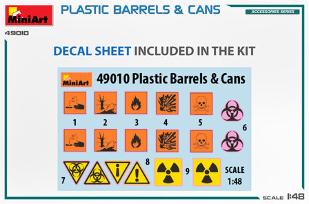 MiniArt 49010 - Plastic Barrels &amp; Cans - 1:48