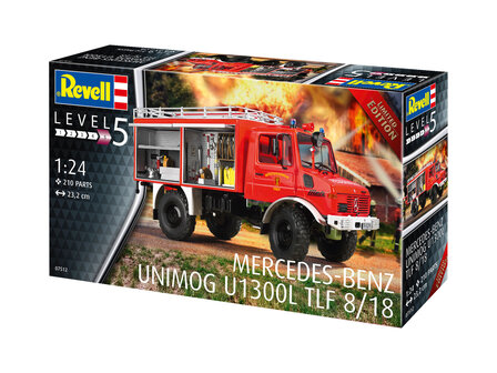 Revell 07512 - Mercedes-Benz Unimog U1300L TLF 8/18 - 1:24