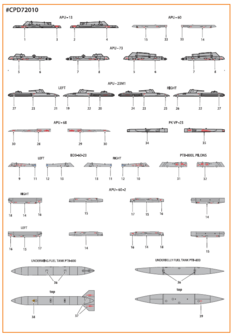 Clear Prop Models CPD72010 - MiG-23ML, MLA standard stencils for grey paint schemes - 1:72