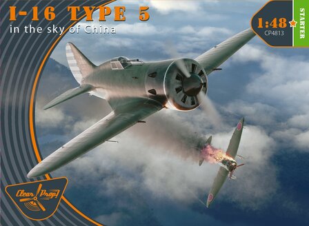 Clear Prop Models CP4813 - I-16 Type 5 (in the sky of China) (Starter kit) - 1:48