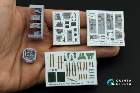 Quinta Studio QD+48263 - Tornado GR.4 3D-Printed &amp; coloured Interior on decal paper (for Revell kit) (with 3D-printed resin parts) - 1:48