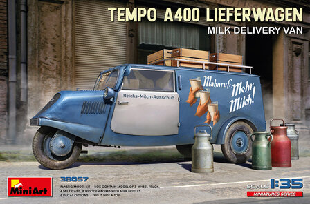 MiniArt 38057 - Tempo A400 Lieferwagen. Milk Delivery Van - 1:35