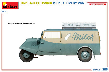 MiniArt 38057 - Tempo A400 Lieferwagen. Milk Delivery Van - 1:35