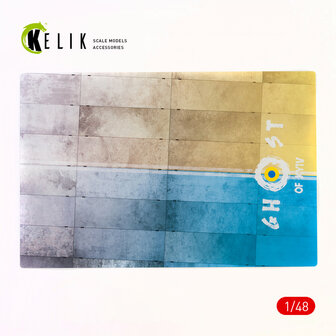 KS48003 - Concrete plates Ghost of Kyiv Base - Acrylic 3 mm (410 x 270 mm) (410 g) - 1:48 - [RES/KIT] / [KELIK]