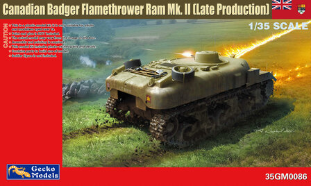 Gecko Models 35GM0086 - Canadian Badger Flamethrower Ram Mk. II (Late Production) - 1:35