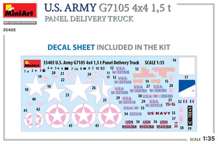 MiniArt 35405 - U.S. Army G7105 4x4 1,5 t Panel Delivery Truck - 1:35