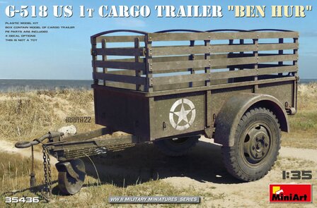 MiniArt 35436 - G-518 US 1 t Cargo Trailer &quot;Ben Hur&quot; - 1:35