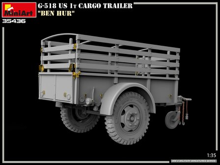 MiniArt 35436 - G-518 US 1 t Cargo Trailer &quot;Ben Hur&quot; - 1:35